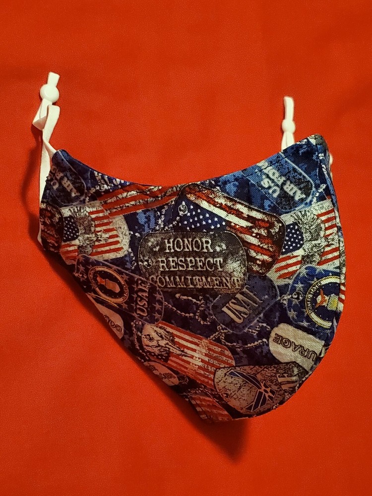 Military Air Force Dog Tags Adjustable Face Mask