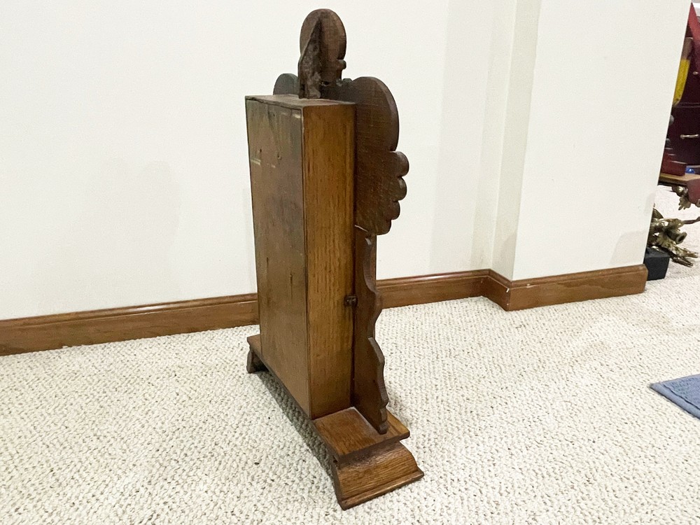 Antique E. INGRAHAM CO. OAK KITCHEN CLOCK - RUNS