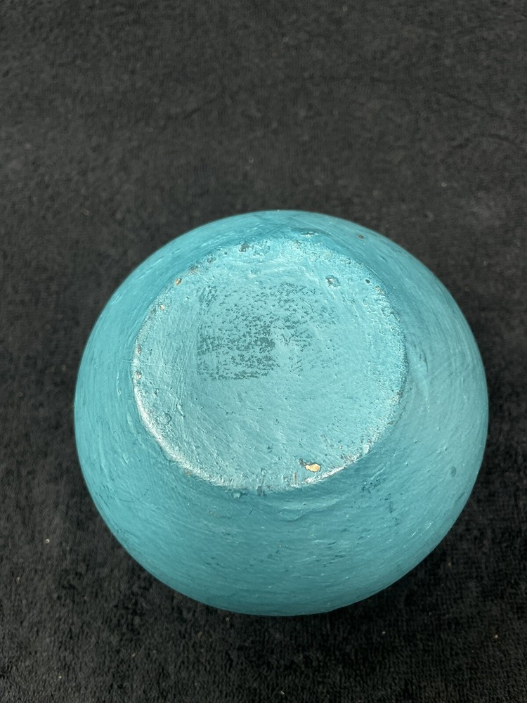 Turquoise Brazilian Wave Patterned Replica Vase