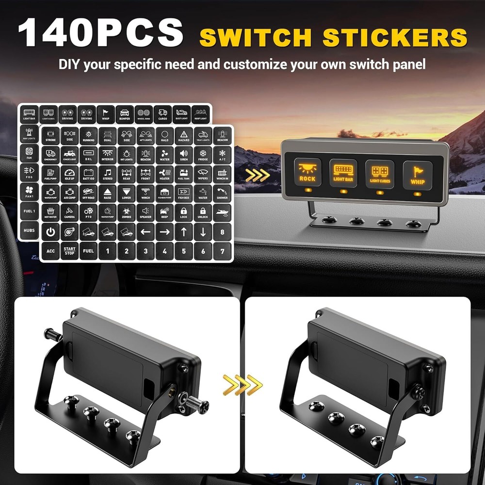 4/6/8/12 Gang Wireless Switch Panel, Led Touch Switch Remote Control Circuit Box
