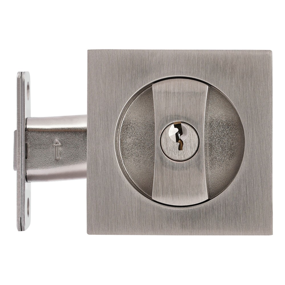 Cavity Sliding door Lock Privacy Function Entry lock Silver Square