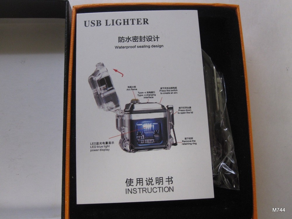 Electronic Type-C Rechargeable Double Arc Lighter with LED Power Display