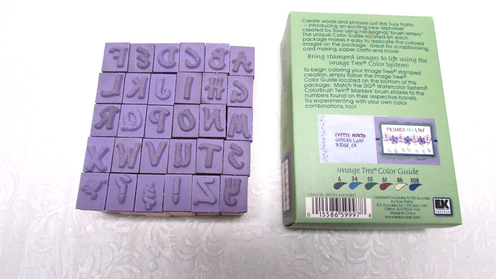 Alphabet Stamp Set Brush Pattern Upper Case 30 Pcs EK Success Image Tree