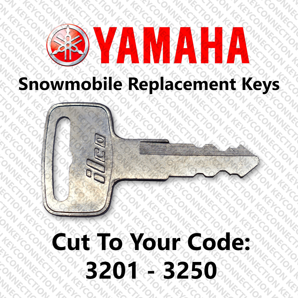 Yamaha Snowmobile Replacement Keys Cut to Your Code 3201 - 3250