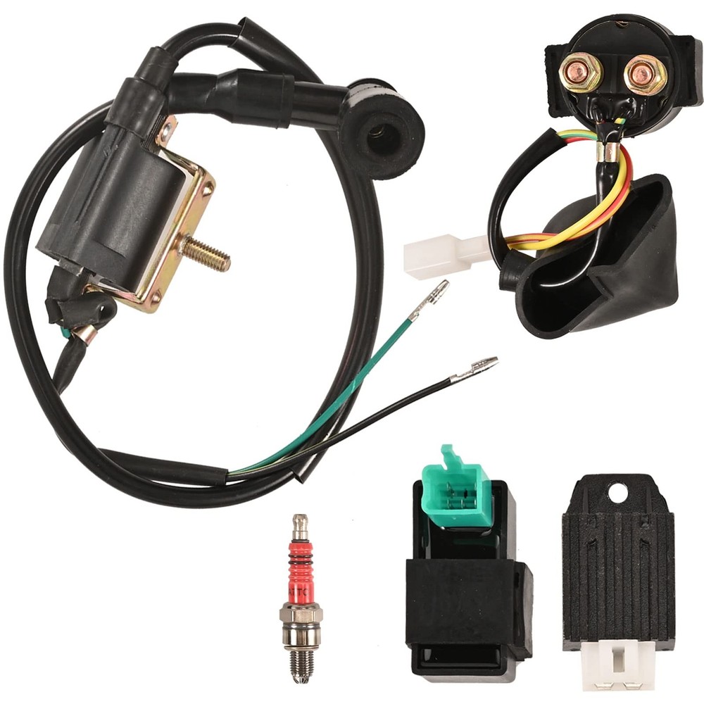 Trkimal Full Wiring Harness Loom Solenoid Relay Spark Plug Coil Regulator...