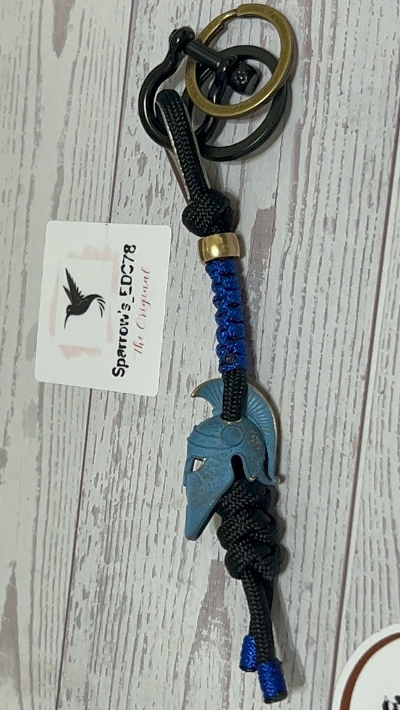 Sparrow’s EDC knife lanyard / Keychain Spartan Helmet Bead