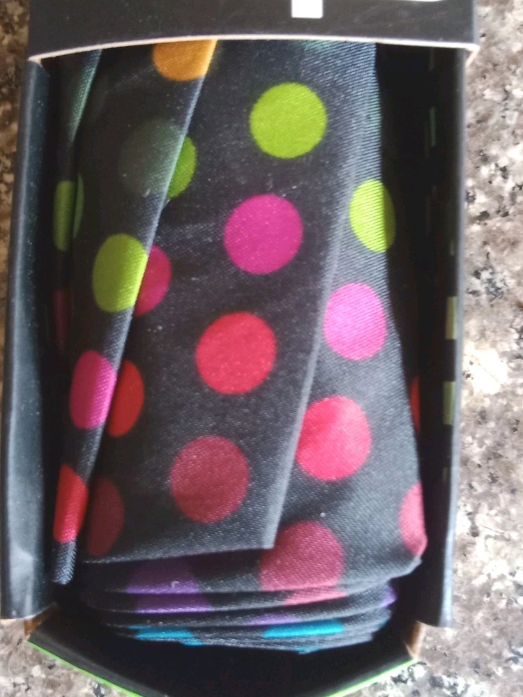 Totes Collapsible Umbrella Dot Pattern New In Box