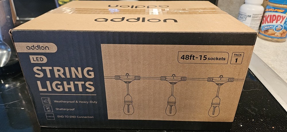 Addlon 48 ft LED Weatherproof String Lights