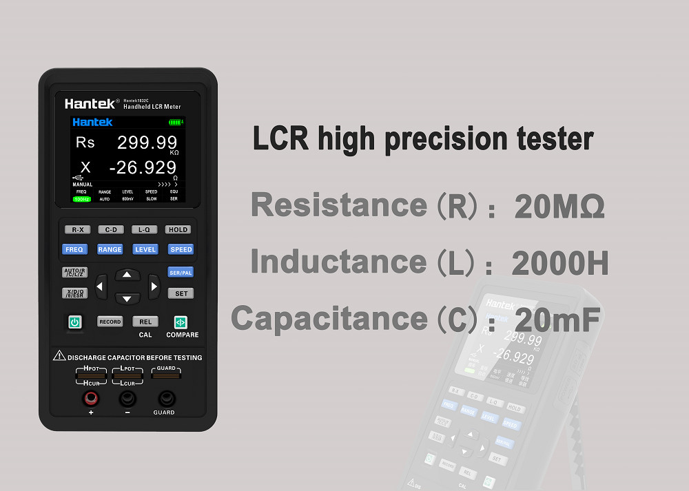Hantek 1833C Handheld LCR Meter for Inductance Capacitance Resistance Testing US