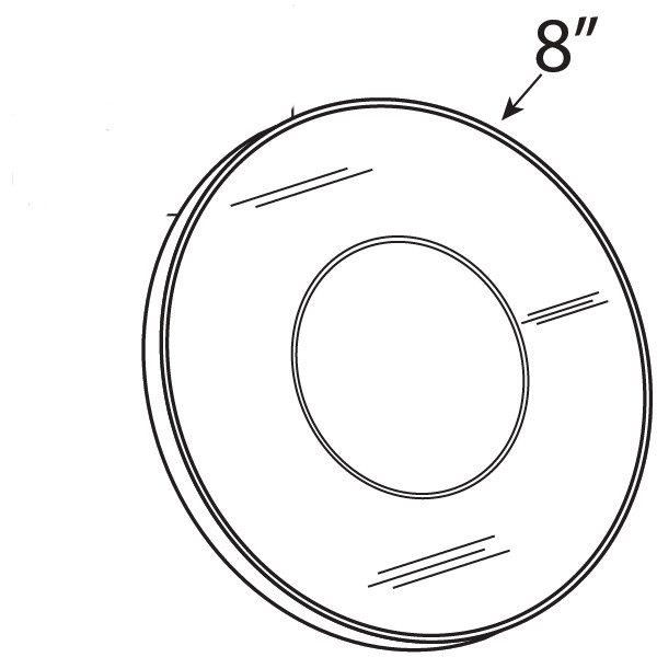 Remodel Plate 8" Round Chrome Finish - Fits Delta, Moen & Others