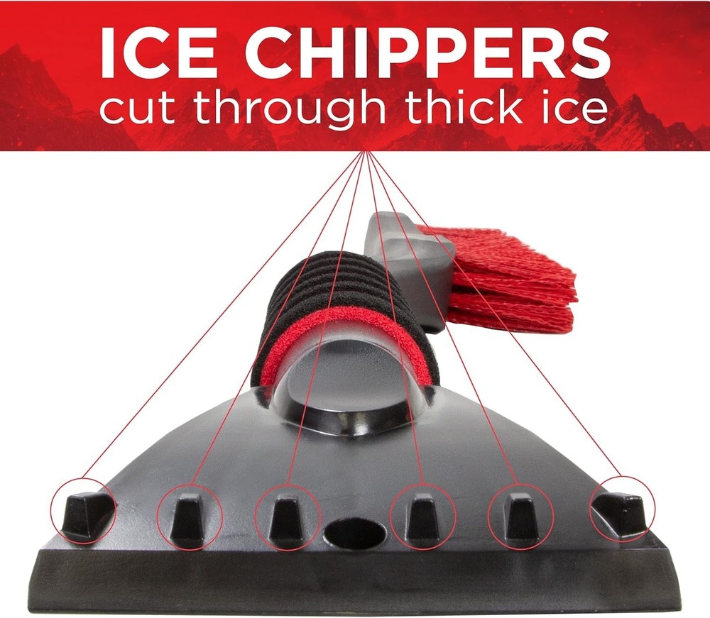 Cool-Force 26” Snowbrush & Ice Scraper Set - 2 Pack for Effective Winter Prep