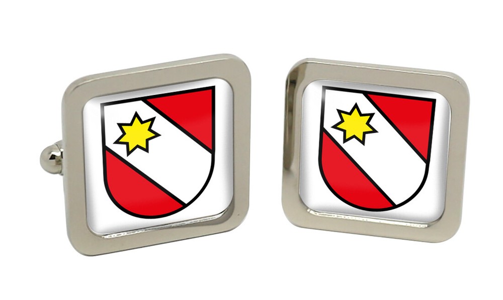 Thun (Switzerland) Square Cufflink in Chrome Box