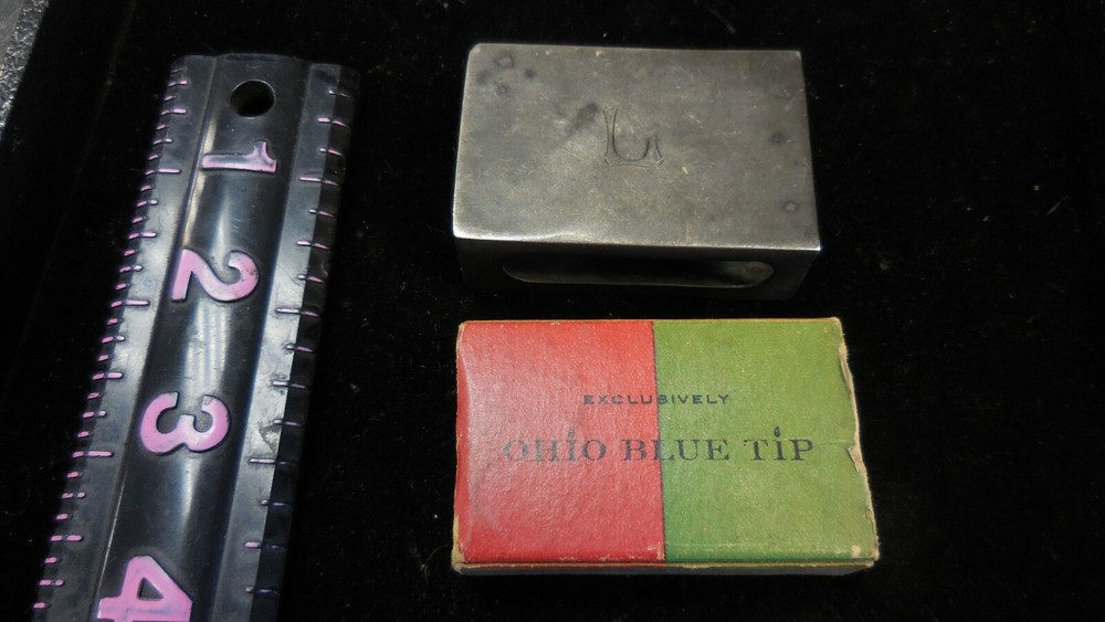 Antique Solid Sterling Silver Matchbox Holder Case Art Deco Style