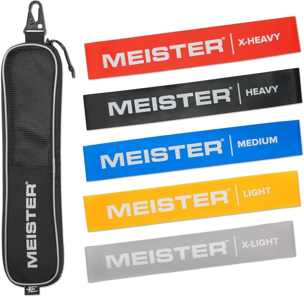 Natural Rubber Resistance Bands 5 Loop Set for Flexibility and Strength Training