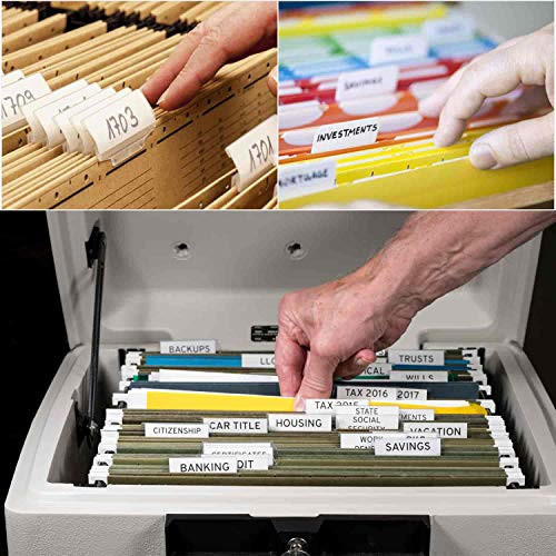 File Folder Tabs, 100 Sets Hanging File Folder Labels 2" Tabs and Inserts for