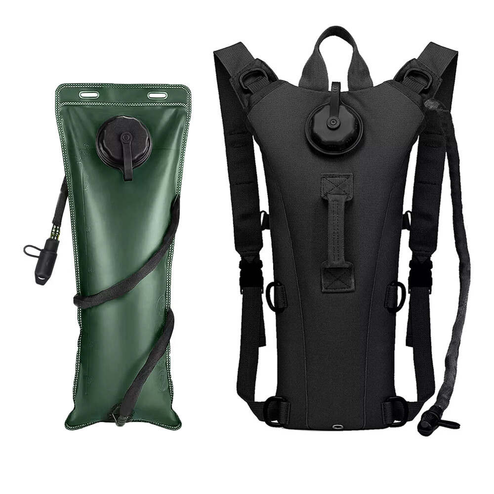 3L Water Bladder Hydration Backpack Hiking Camping Bag Tactical Molle Daypack