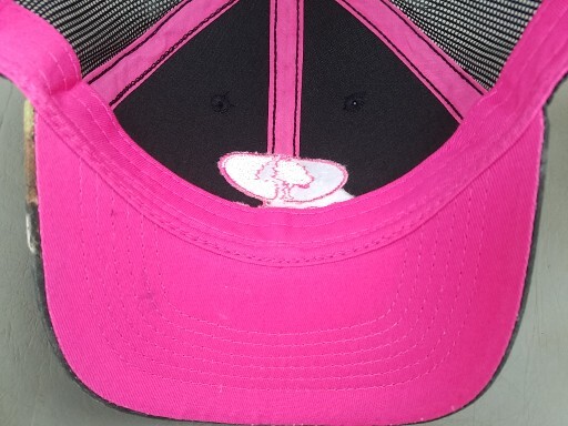 Mossy Oak Cap Embroidered Hot Pink Logo Solid Panel Hunting Hat OSFM Camo