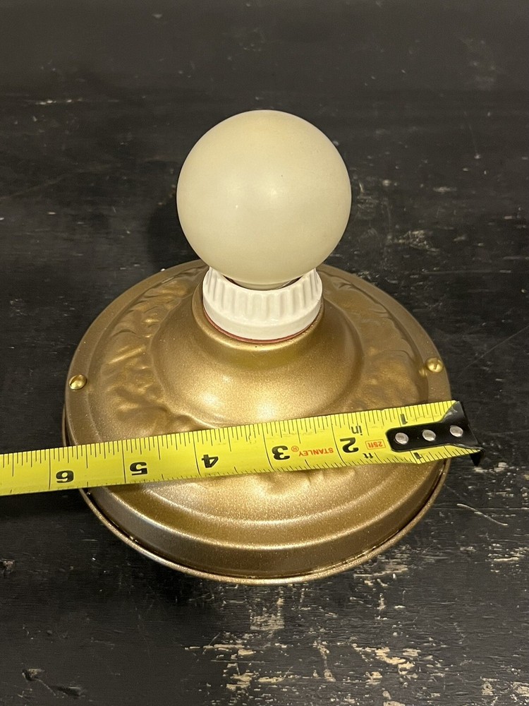 Nice Pair Antique Flush Mount Fixtures Rewired 35B