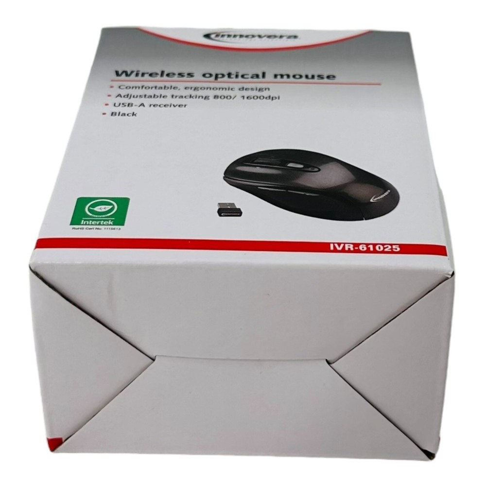 Innovera Wireless Mouse Optical Mouse USB-A Receiver Black Computer Mouse