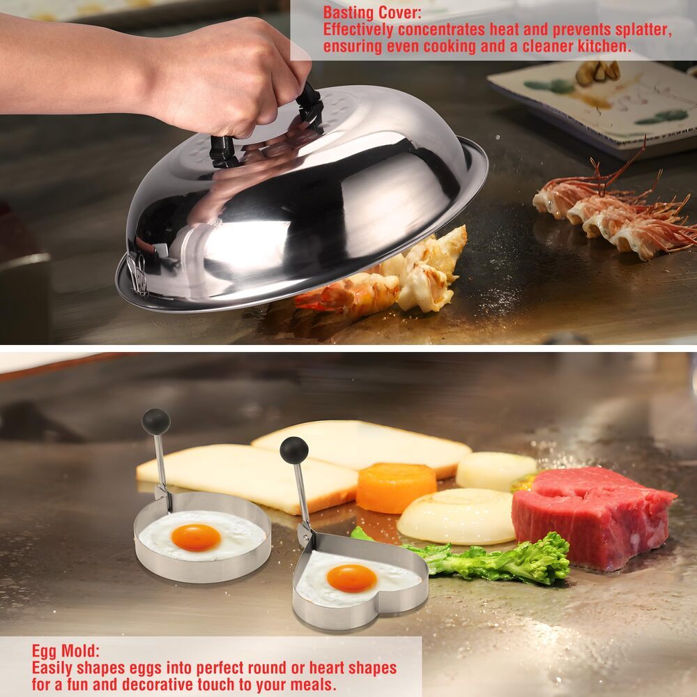 PARGRILL 128PC Griddle Accessories Kit Grilling Set Flat Top Grill Accessory Set