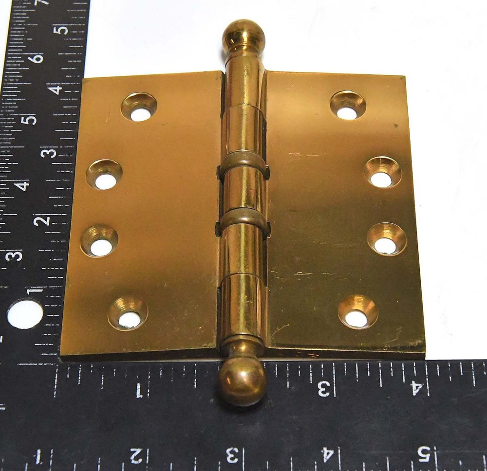 SINGLE BRASS CANNONBALL TIP HINGE 4 X 4