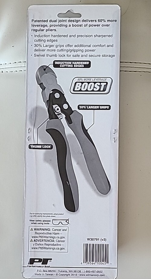 Wilmar Boost Diagonal Pliers Extra Leverage PT W30791 7