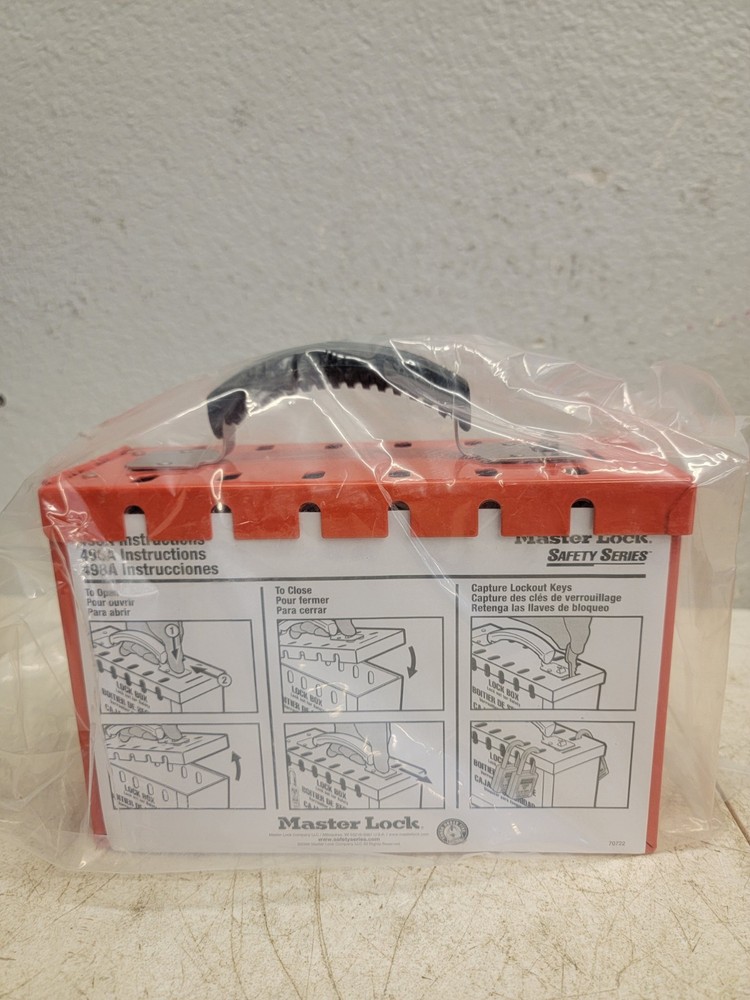 MASTER LOCK 498A Group Lockout Box,12 Locks Max