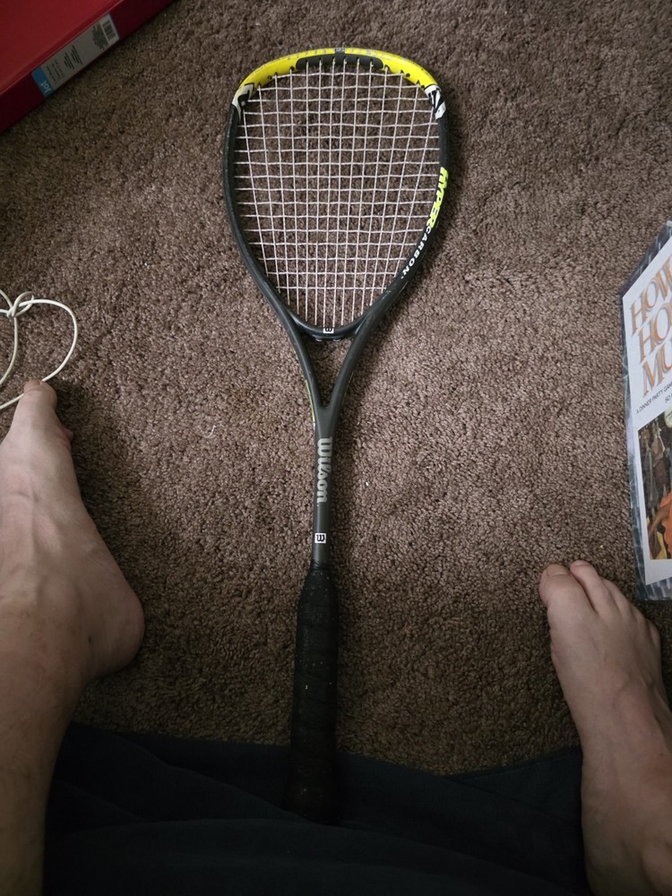 wilson hyper carbon 155 grams squash racquet