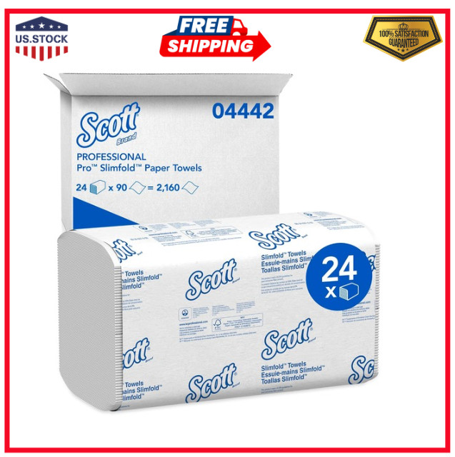 Scott Control Hand Towels Slimfold (04442) with Fast-Drying Absorbency Pockets,