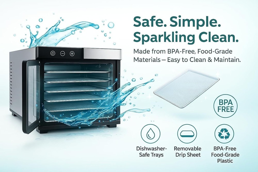 Chefnificent SQUARE Food Dehydrator with 5 Adjustable Stackable Trays