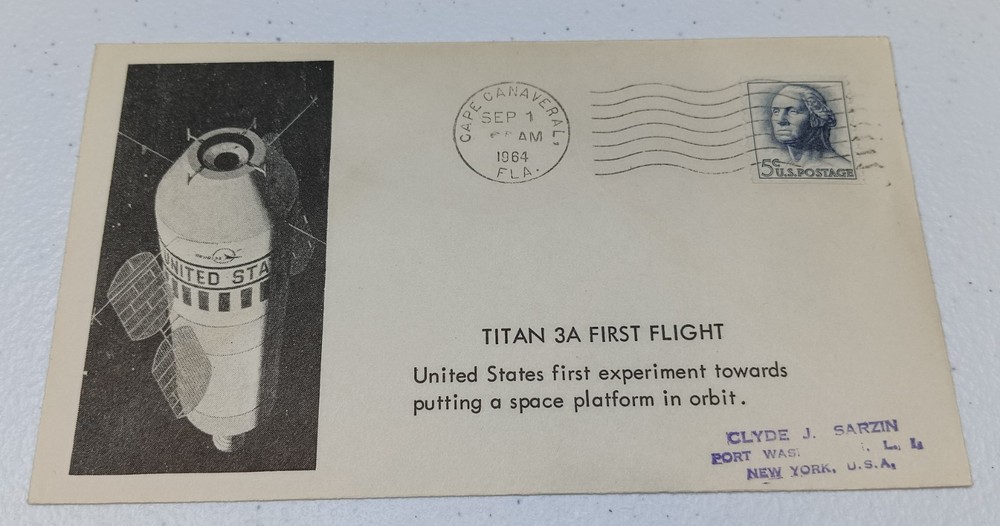6 Different 1964 Early space launch covers Canaveral Sarzin cachets