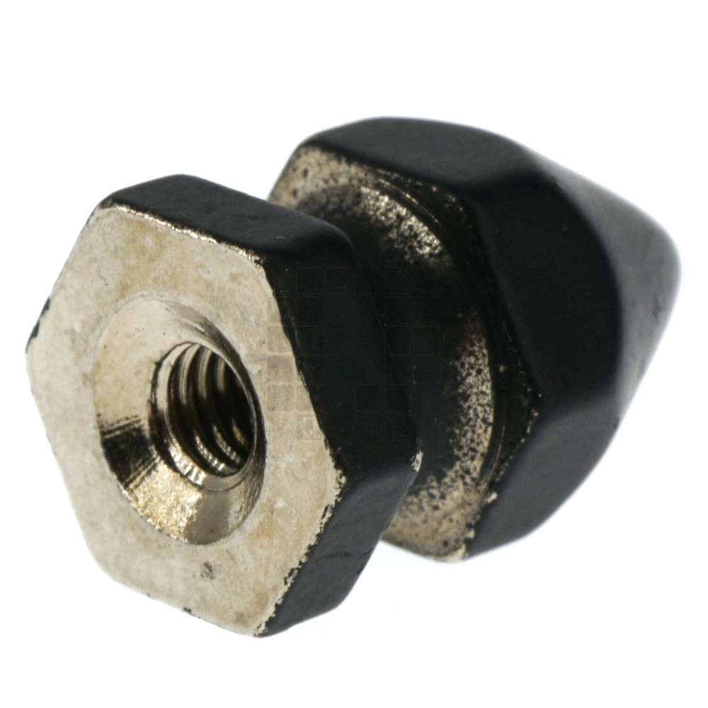 Black Hex Tree Spike 8x14mm, Threaded M3-0.5mm, 5 Pack