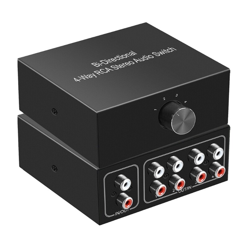 Professional Switch Splitter RCA Stereo Switcher Selector Switch Box