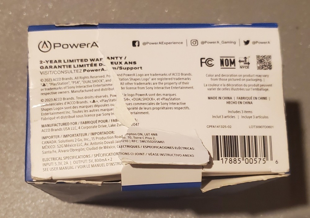 PowerA CPFA141325-02 DualShock 4 Controller Charging Station