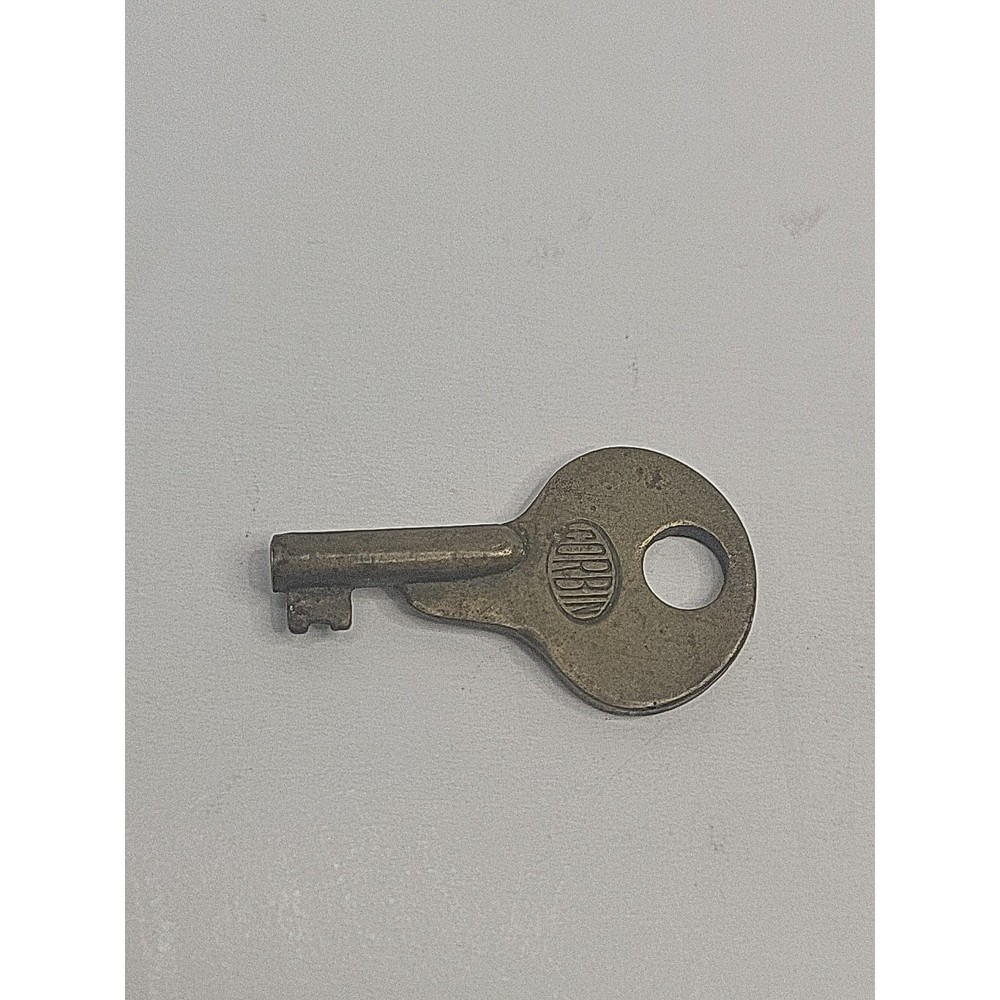 Vintage Corbin Cabinet Lock Co Small Brass Key # D4