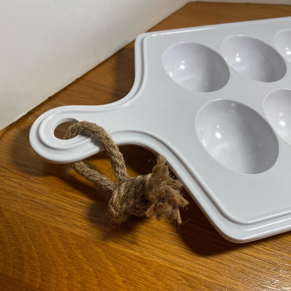 Mud Pie Circa Collection Melamine Deviled Egg Serving Tray Devil Made Me Do It