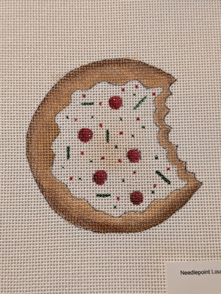 Bitten Cookie (DD164) Denise DeRusha Designs Needlepoint Canvas