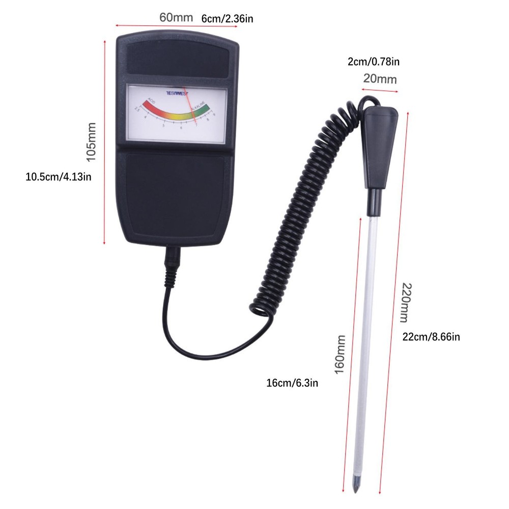 Auto power Garden Farm Soil PH Meter Pointer Type Acidity Tester Gauge Tool