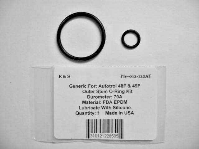 Autotrol O-Ring Kit 48F, 49F For Outer Stem / R&S 012-122AT / FDA EPDM Material