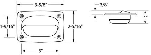 Attwood Corporation 2027-7 Flush ABS Hatch Pull