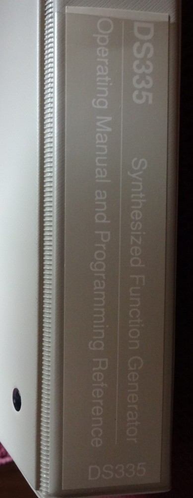 SRS DS335 Operating Manual/Programming Reference 1.4 1998