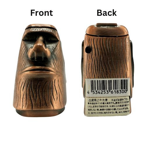 Moai cigarette lighter Copper Lighter, Gas Lighter Moai Vintage.