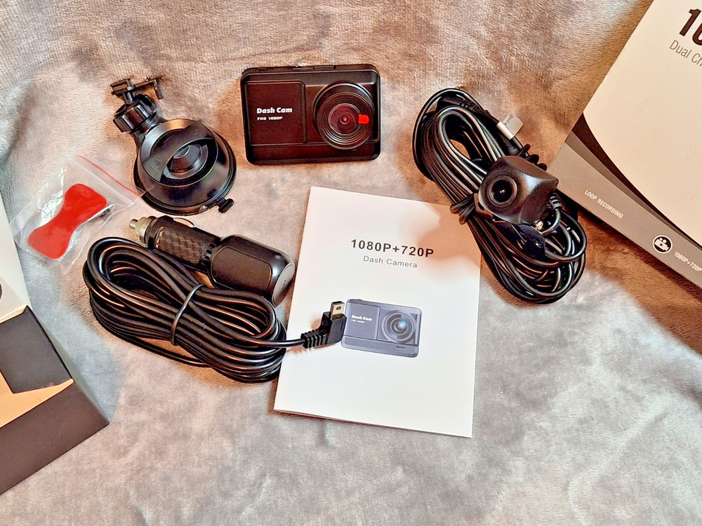 Dual Front & Back Channel Dash Camera - 1080P + 720P