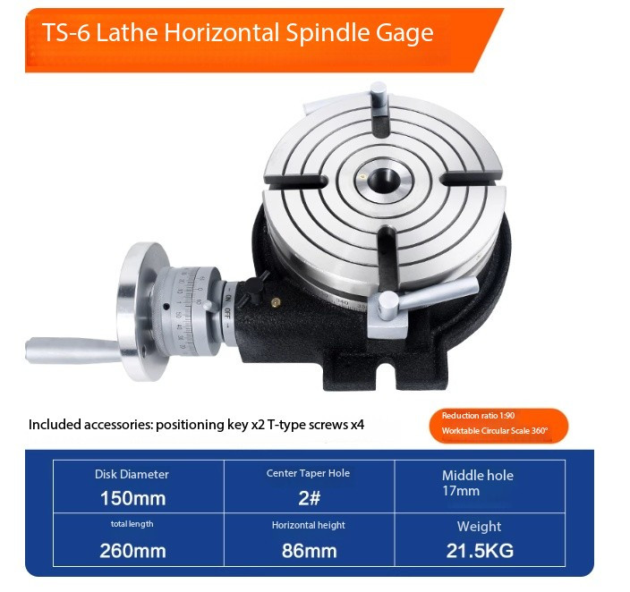 Horizontal Universal Indexing Table Rotary Indexing Device Milling Machine