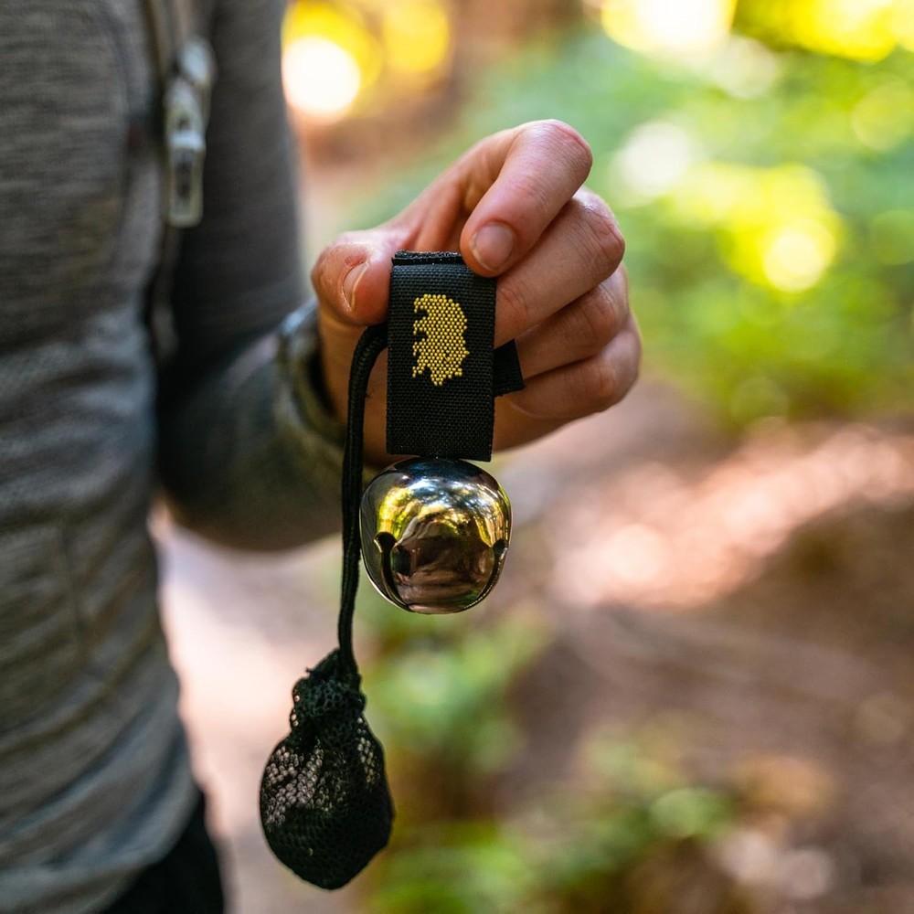 Magnetic Bear Bell with Silencer, Silver