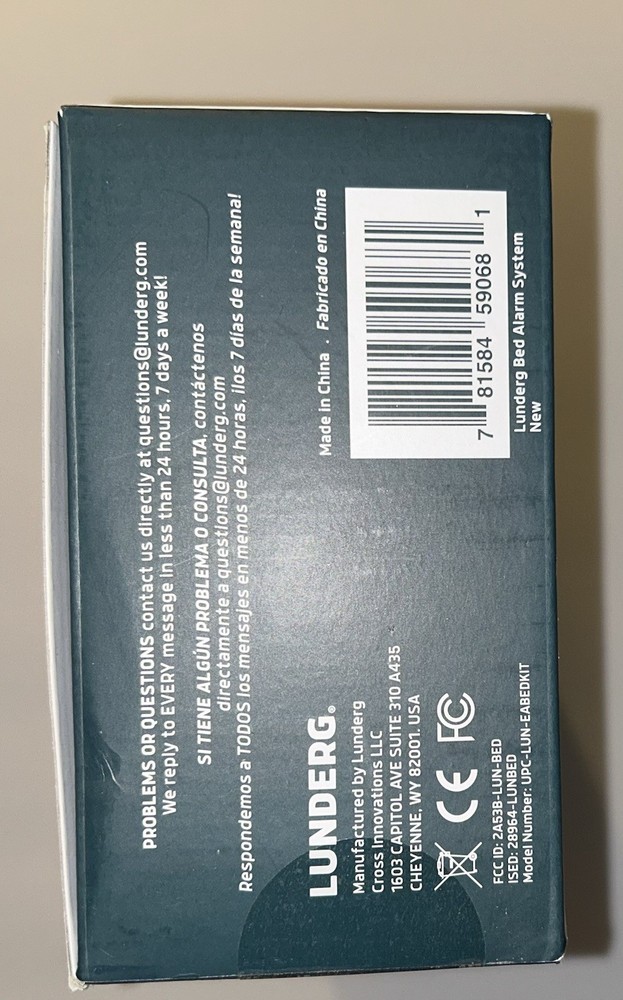 Lundberg Early Alert Bed Alarm System With Wireless Sensor Pad
