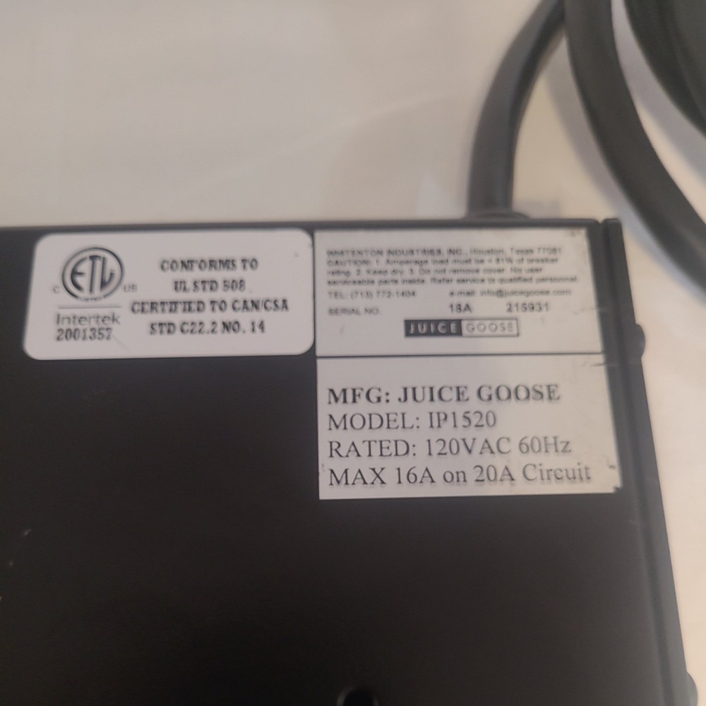 Juice Goose IP 1520 20A Web-Based Power Controller