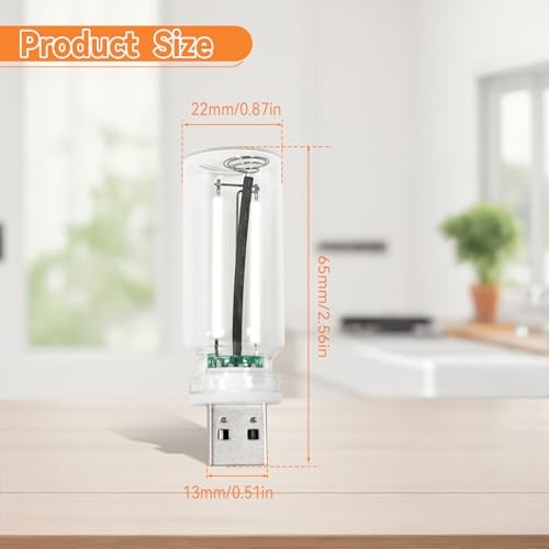 USB LED Car Interior Atmosphere Light, 8PCS Touch Control Retro LED Nightlight