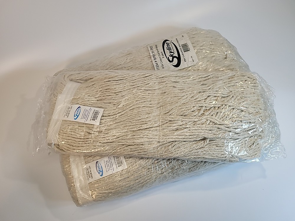 6 Pack Skyline Professional #24 Cotton Cut-End Mop Head – Model 87613V-RD