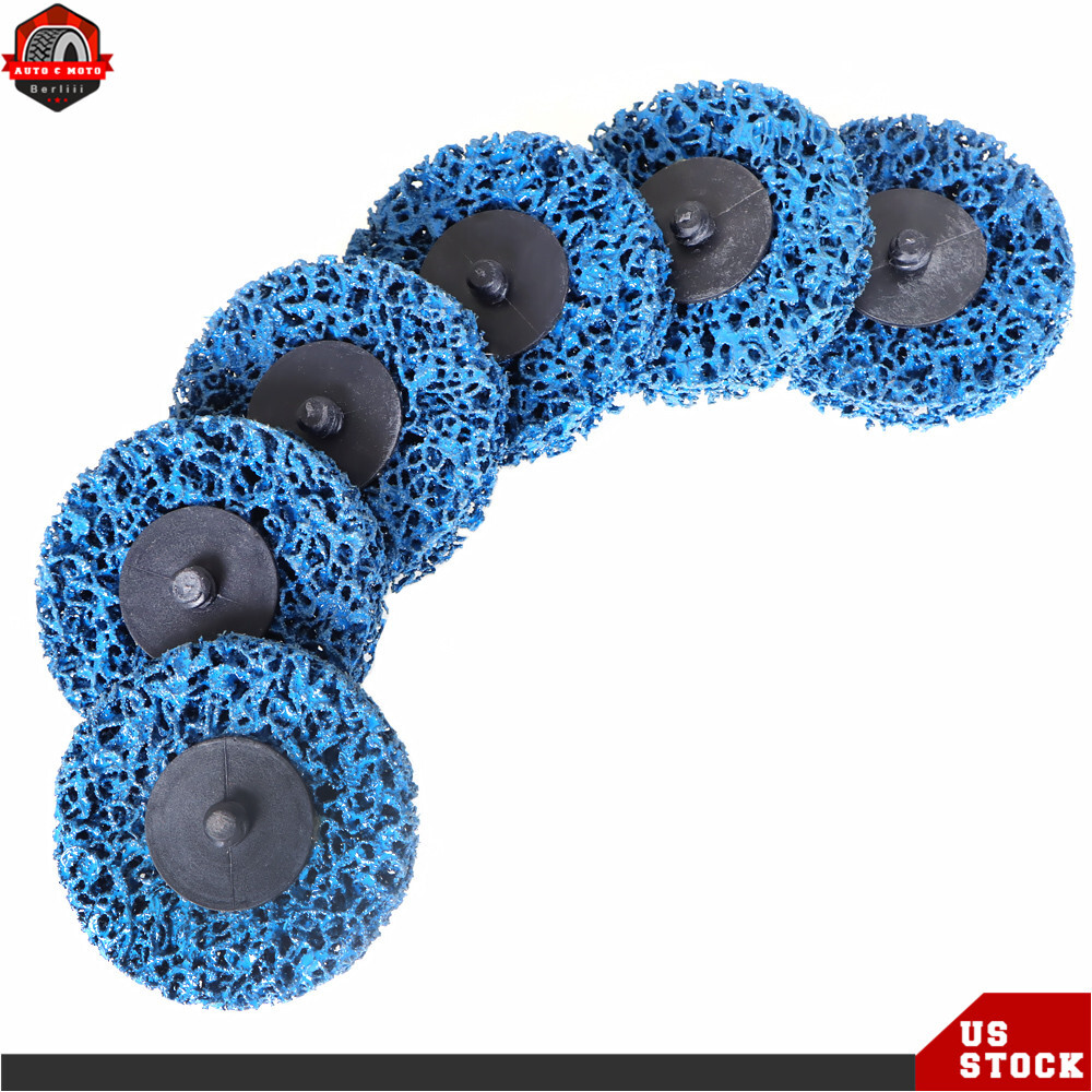 25 Pack 3" Blue Quick Change Easy Strip and Clean Discs For Paint Rust New